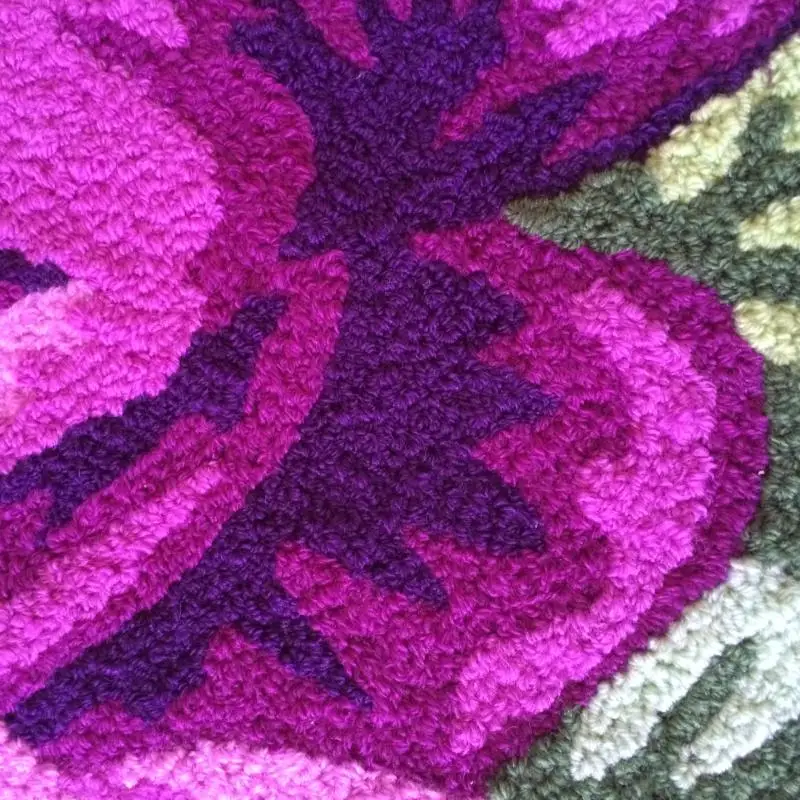 Фиолетовый розовый коврик с ворсом и коврами для гостиной, спальни, ручной работы, вышивка, мягкий уютный ковер, нескользящий коврик для пола, коврики