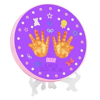 

Newborn Baby Handprint Footprint Safe Clean Non-Toxic Clean Touch Pad Hand Foot Hair Paste Mud Infant Babies Souvenir Set Gift