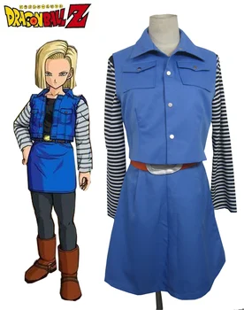 

Dragon Ball Z Anime Cosplay Cartoon Android 18 lazuli Anime cos Halloween Man Woman Cosplay Costume