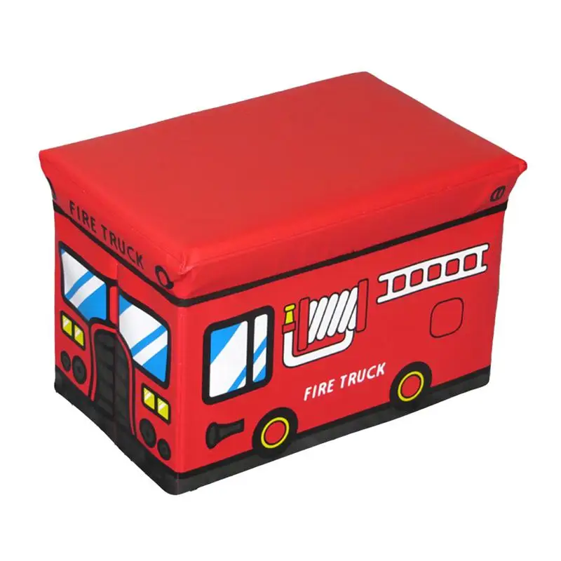 fire truck toy box and desk