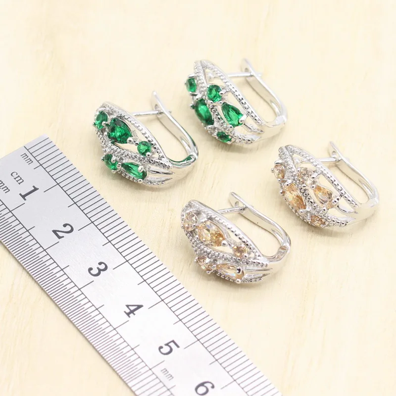 Серьги из серебра 925 ювелирные изделия в форме листьев зеленого шампанского кубического Z серьги ювелирные изделия для женщин