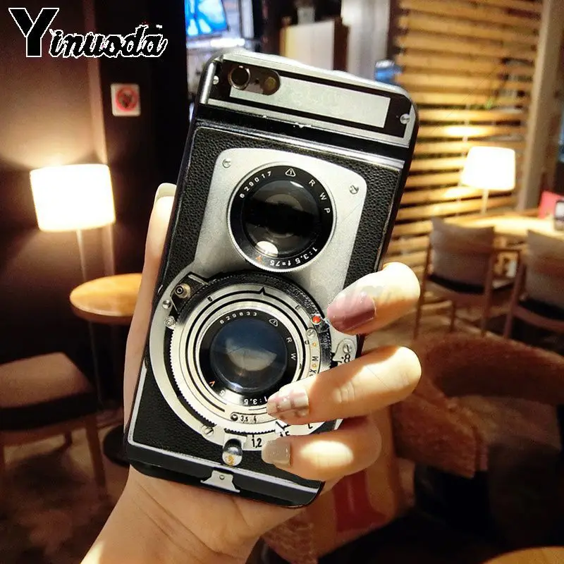 classic retro Black silver vintage camera Design