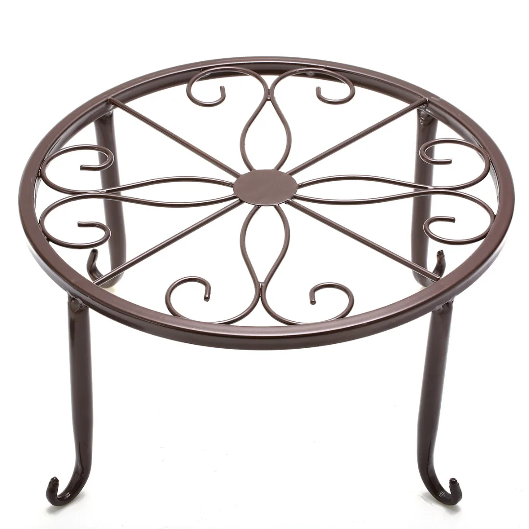 1pcs Metal Plant Stand Flower Pot Shelf Rack Indoor Outdoor Home Decorative Plants Storage Display Racks 3 Colors