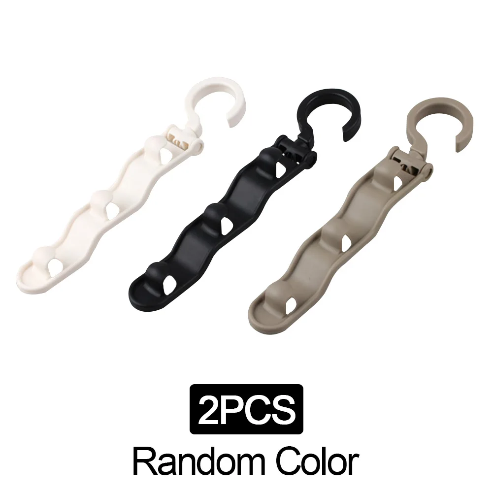 

2PCS Random Color Storage Cloth Hooks Rack Save Space Bedroom Vertical Organizer Wardrobe Three Section Closet Household Hangers