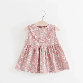 

BNWIGE Baby Girls Dress Casual Summer Floral Print Cotton Baby Dress Lovely Princess Dresses Baby Girl Clothing For 0-24M Kids