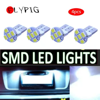 

4pcs 5SMD 3528 1210 5 smd LED White Canbus Car interior indicator instrument reading panel led bulb lights D10