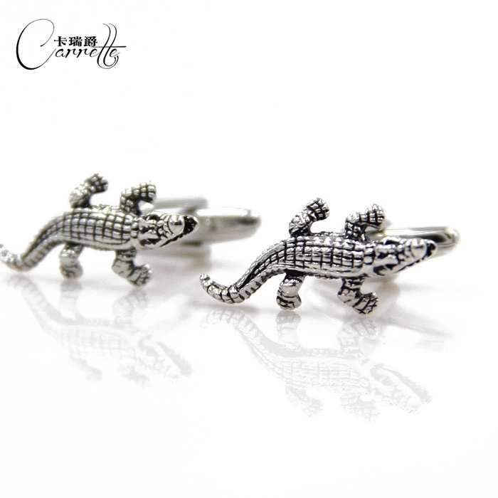 

New animal series crocodile fun modeling cufflinks French cuff nail cufflinks