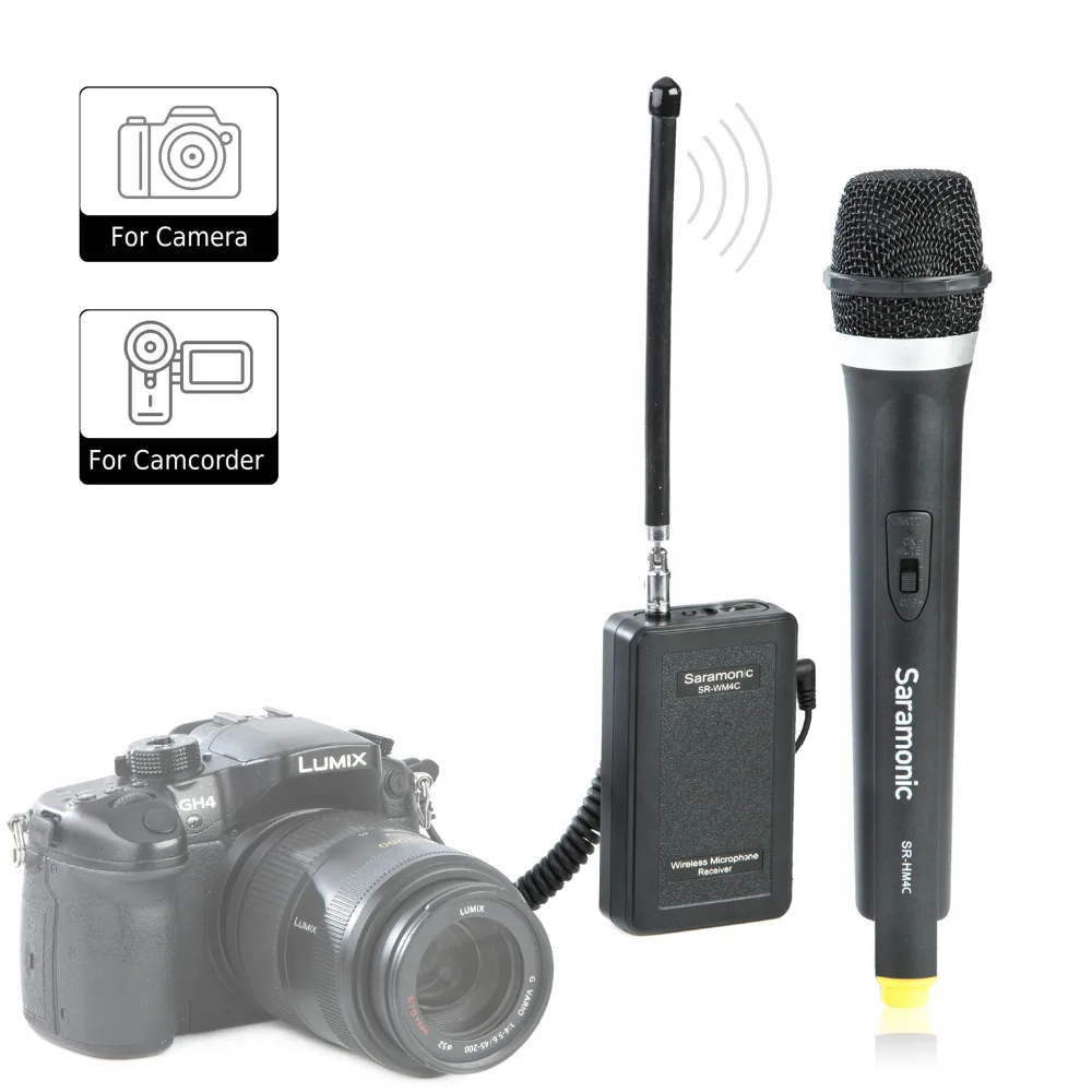 

Saramonic WM4CA Professional Portable Wireless VHF Handheld Microphone System for DSLR Camera / Video Camcorder