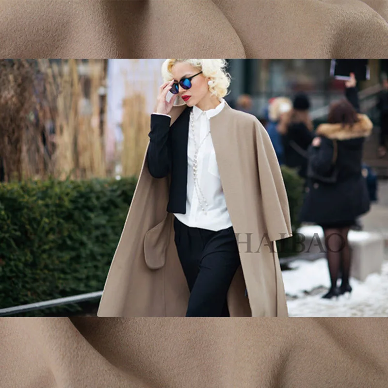 

WD151 Light Camel Color Pure Wool Fabric