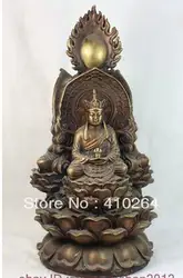 Доставка 10 "Тибетский Бронза Кшитигарбха 3 Лица Будды Шакьямуни Кван-инь Статуи Богов