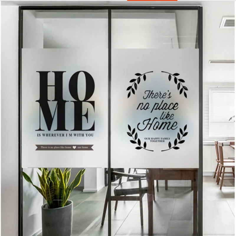 Us 13 99 Window Glass Stickers Nordic Warm Decoration Frosted Glass Film Door Bathroom Office Restaurant Partition Door Glass Sticker In Wall