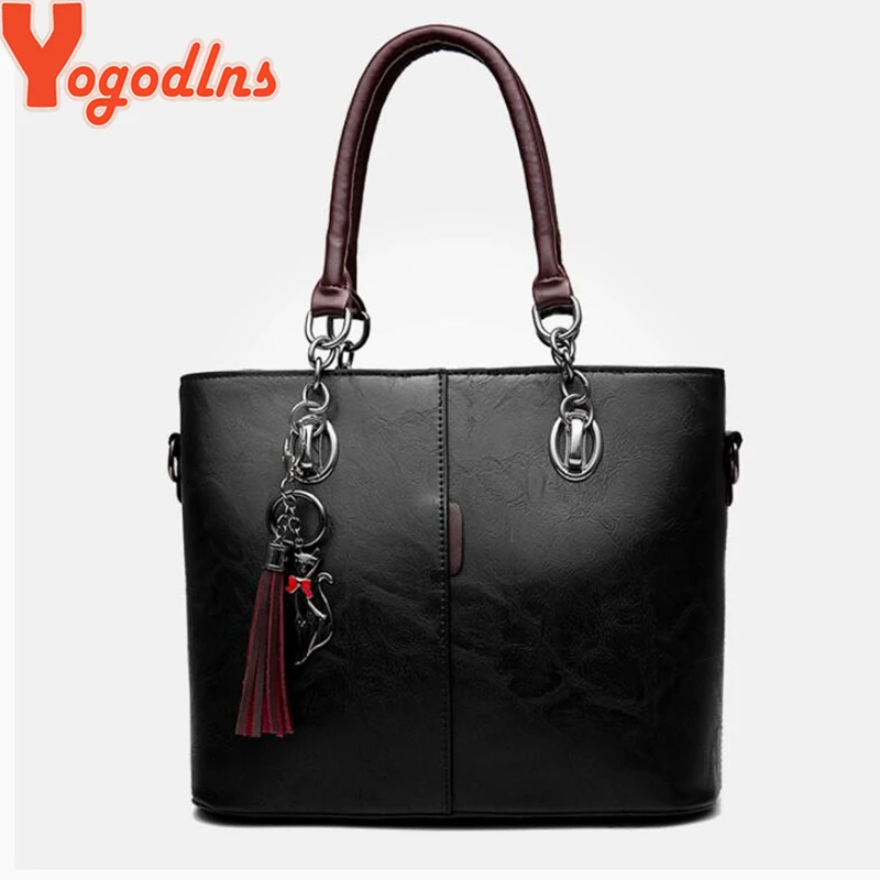 Yogodlns 2019 الشتاء النساء ضرب اللون حقائب يد جلدية عارضة حمل أكياس Crossbody حقيبة الأعلى مقبض حقيبة مع شرابة و القط قلادة Yogodlns 2019 الشتاء النساء ضرب اللون حقائب يد جلدية عارضة حمل أكياس Crossbody حقيبة الأعلى مقبض حقيبة مع شرابة و القط قلادة