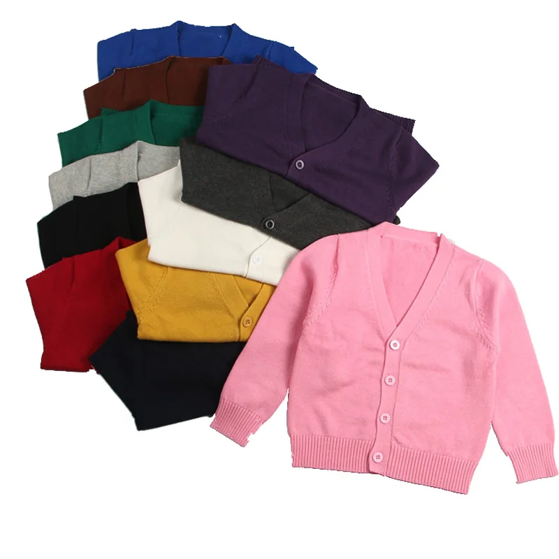 

Kids Cardigan Sweaters Spring Autumn Baby Girl Solid Cotton Sweater Jacket Boys Children Knitted Kids Sweaters Girls DQ706