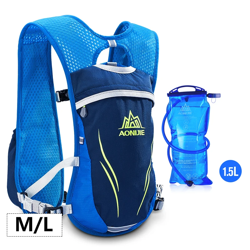 AONIJIE E885 гидратация рюкзак сумка Жилет Жгут для 1.5L водный Пузырь походный Кемпинг бег марафон гонки спорт 5.5L - Цвет: E885 Set C