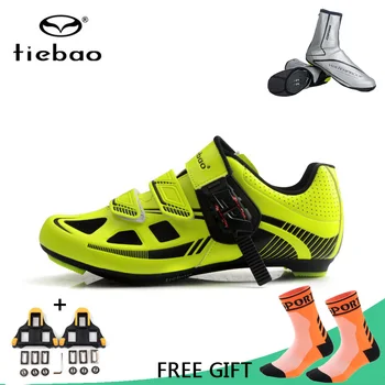 

Tiebao Cycling Shoes Breathable Sports Racing Athletic Bike Shoes Ultralight Road MTB Self-Lock Bicycle Shoes sapatilha ciclismo