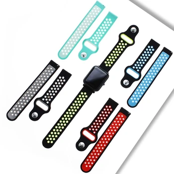 

Replacement Silicon Watch Bracelet Strap Band 20mm Two-tone Round Hole for Xiaomi Huami Amazfit Bip,TICWATCH2,WELOOP