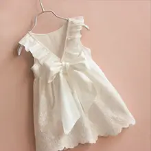 Новое Детское кружевное платье с цветочным рисунком для девочек, платье с бантом для принцессы, вечерние бальные платья с бантом, праздничная пачка, платья для детей 2, 3, 4, 5, 6, 7, 8 лет