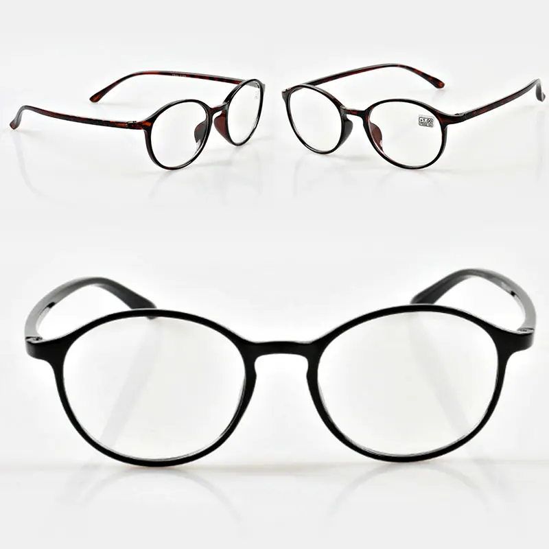 Мужские и женские леопардовые черные круглые очки для чтения 1,0 до 4,0 модные очки для пресбиопии 004