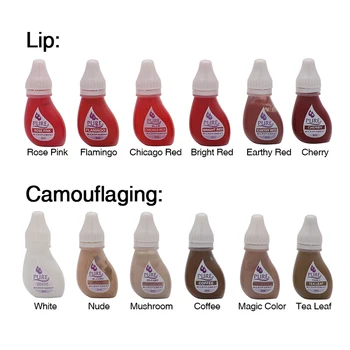 

6PCS High-quality USA Biotouch single use Pigment Get Pure Confidence Pure Micropigment Permanent Makeup Tattoo Inks Eyebrow Lip