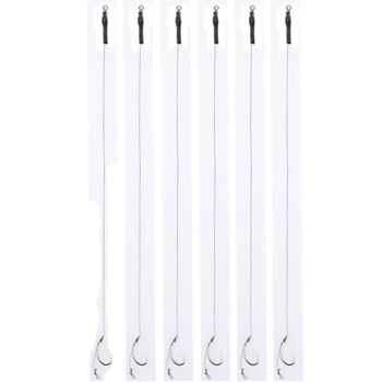 

30 X Hair Rigs Barbless Size 6 8 10 Carp fishing Rigs NGT Tackle 12lb Braid