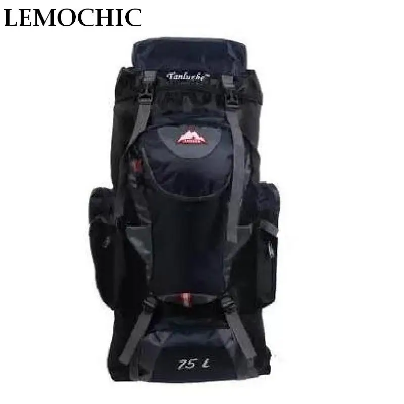 Lemochic 75l التخييم التنزه المهنية أكياس تسلق الجبال vlsivery قدرة كبيرة السفر الرياضة