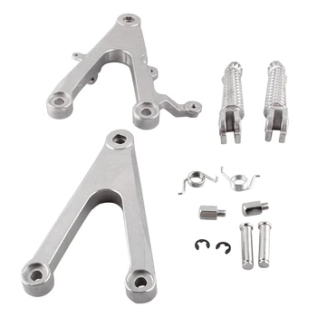 

Motorcycle Front Driver Foot Pegs Footrest Brackets for Yamaha YZF R1 2002 2003 YZF-R1 Aluminum Alloy