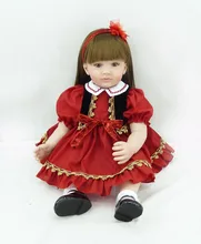 Muñeca reborn de 60 cm con Vestido rojo