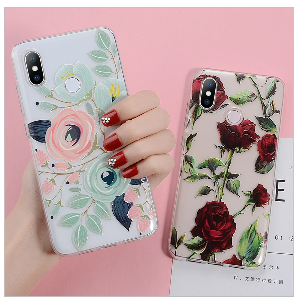 Чехол для телефона Moskado Relief с розами Xiaomi 8 8SE мягкий чехол из ТПУ надписью Лето F1