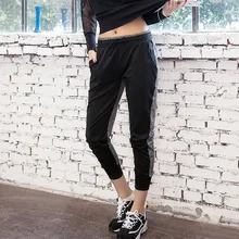 Быстросохнущая Для женщин Спорт Бег Брюки спортивную одежду Фитнес Тощий Харен Спортивные штаны