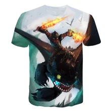 Модные мужские топы Повседневная дышащая футболка с круглым вырезом мужские футболки Последние 3D печатные Как приручить дракона печати T-shir