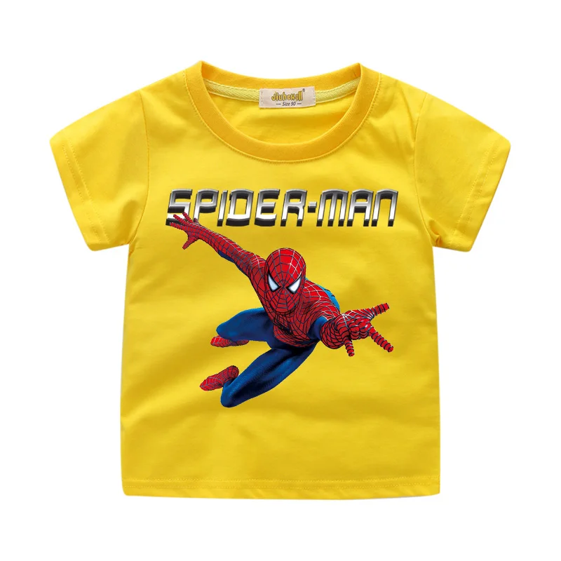 1-11Y Kids Spiderman T-shirts Children Cartoon 3D Hero Print Tshirts Clothing Boy Girls Summer Cotton Short Sleeve Tee Top WJ208 (1)
