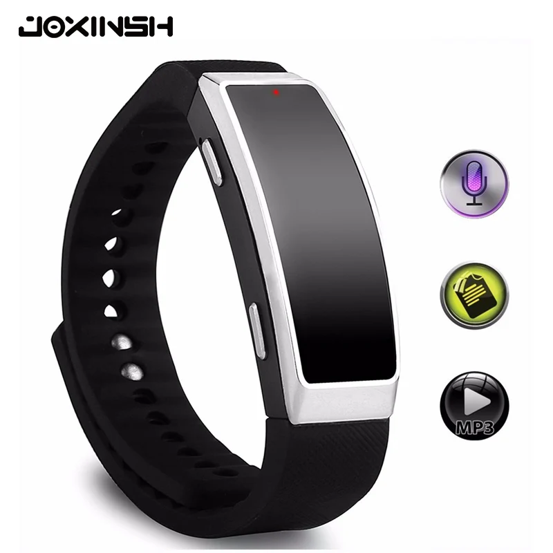 

Wearable Hidden Voice Recorder Digital Professional 8GB MP3 Wristband Audio Sound Recorder Mini Rechargeable Bracelet Dictaphone