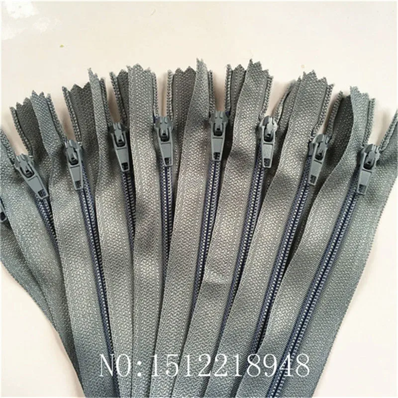 

10pcs ( 20 Inch ) 50cm Gray Nylon Coil Zippers Tailor Sewer Craft Crafter's &FGDQRS #3 Closed End