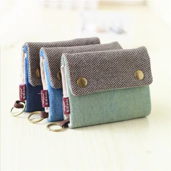 

Women Hasp Denim Canvas Wallet Short Purse Clutch Smalll Phone Bag Credit Wallet Card Holder Zipper Coin Purse carteras mujer