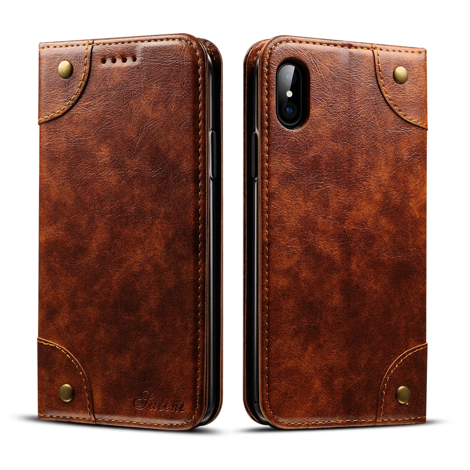 Кожаный чехол с имитацией лошади для iPhone X XS MAX XR 8 7 6s 6 Plus черный кошелек iPhoneXS XSM +