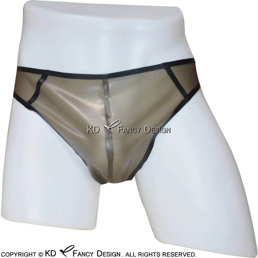 Slip Transparent En Latex Noir Et Sexy Avec Poche Sous Vetements En Caoutchouc Culotte Dk 0114 Aliexpress