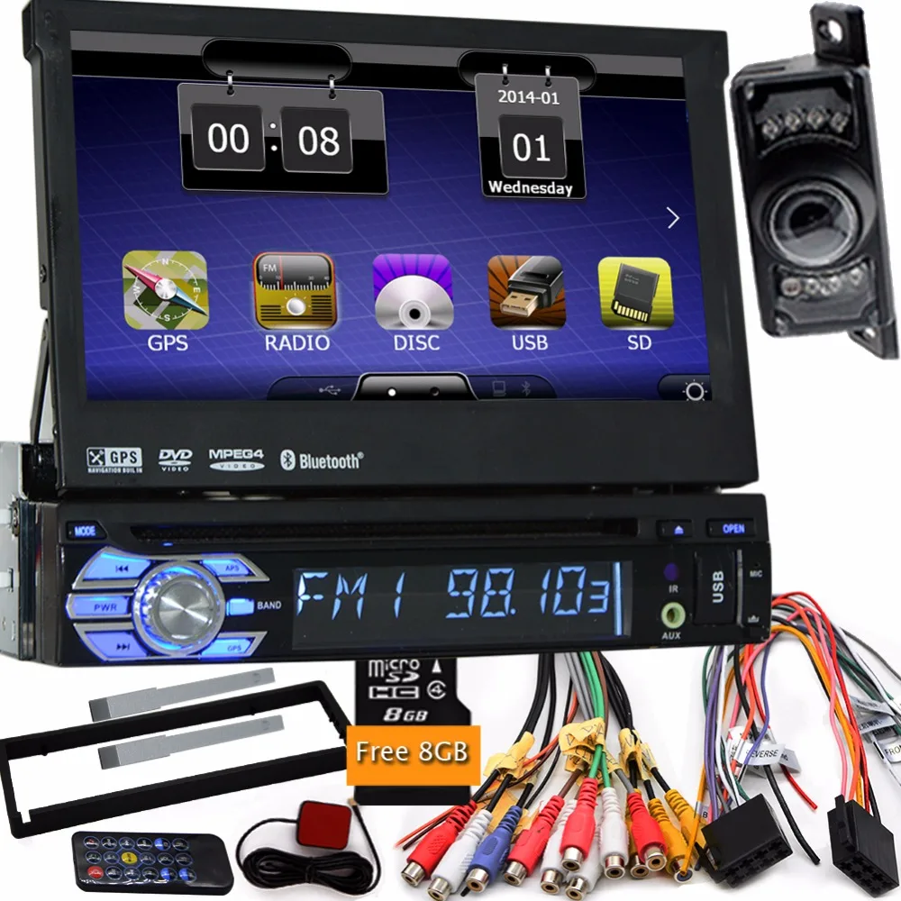 Автомагнитола 7 дюймов 1 din автомобильный dvd-плеер gps-навигатор Магнитола