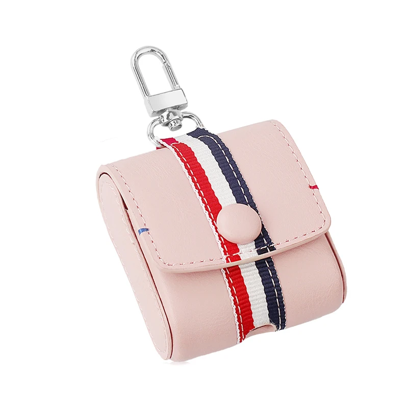 Cute Case For Airpods Women Mini Earphone Cover For Airpods Earpods Pink Color Leather Cases For Apple Wireless Headphone Coque (11)