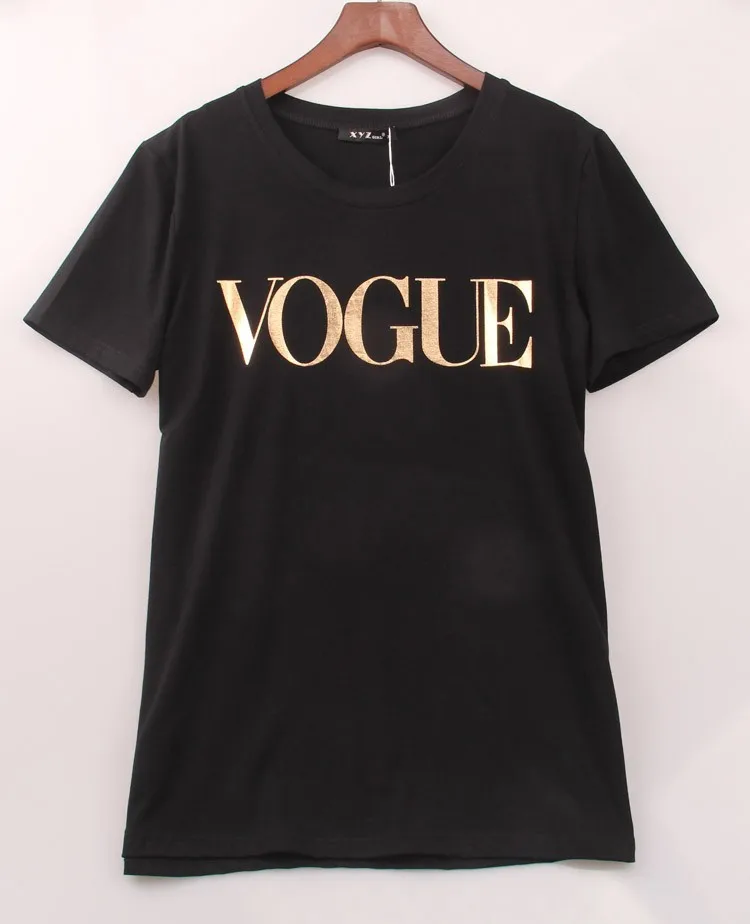 

VOGUE Printed T-shirt Woman Tee Tops Casual Female T-shirts Plus Size XS-4XL Harajuku Summer T Shirt Women Oversized T Shirt