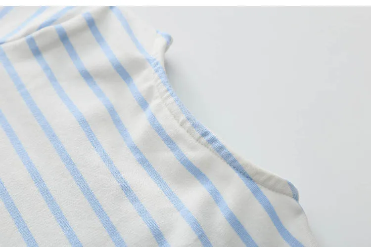 Children Penguin Tops 2018 Hot Sale Spring Autumn Kids Clothes Long Sleeve O-Neck Strip Girl Long Sleeve T Shirt (30)