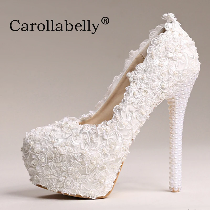 8cm/10cm/12cm/14cm lace pearls wedding shoes sweet high heels women pumps platform bridal shoes цена 8cm/10cm/12cm/14cm lace pearls wedding shoes sweet high heels women pumps platform bridal shoes цены онлайн