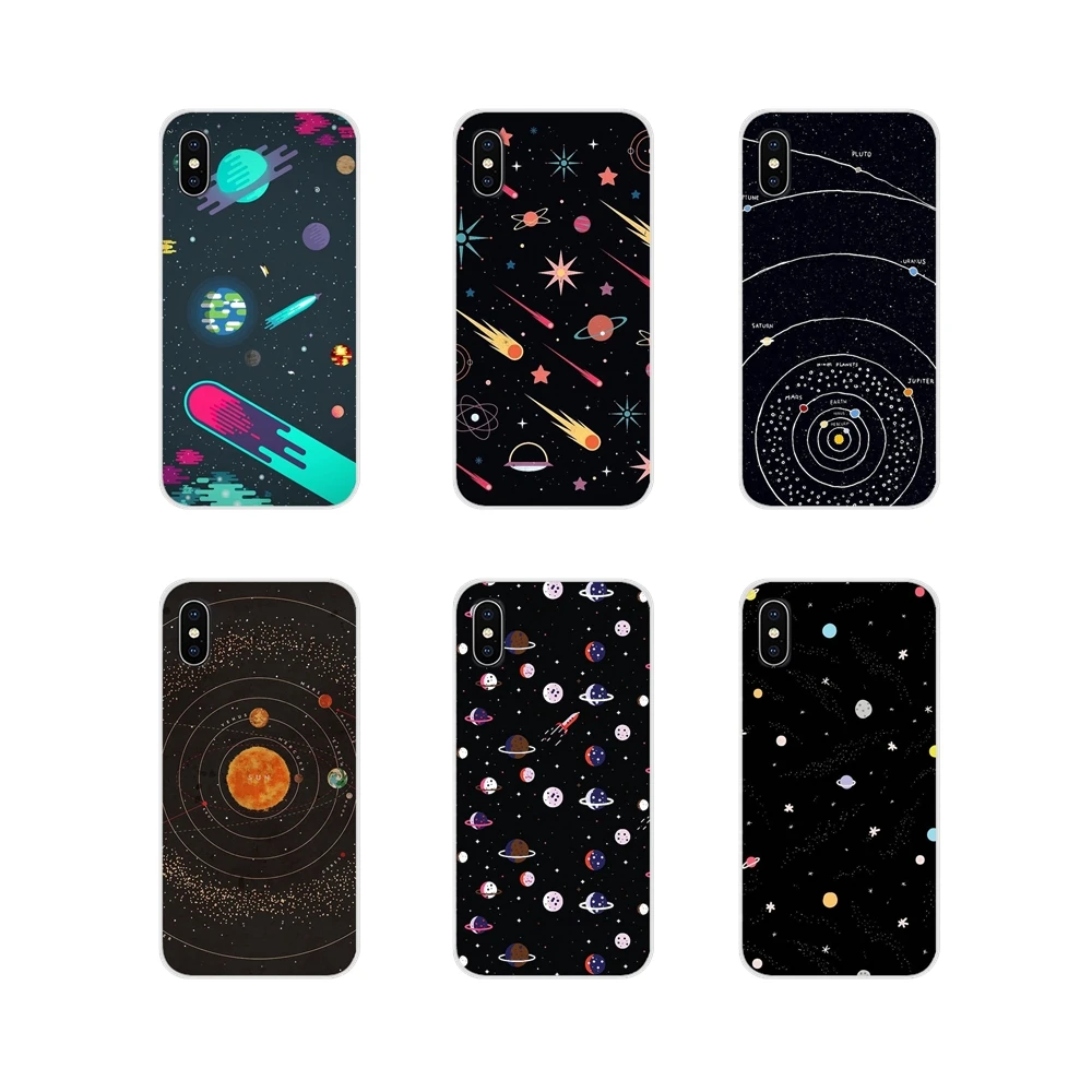

Silicone Covers Outer Space Planet Spaceship Moon Stars For Huawei P8 9 Lite Nova 2i 3i GR3 Y6 Pro Y7 Y8 Y9 Prime 2017 2018 2019