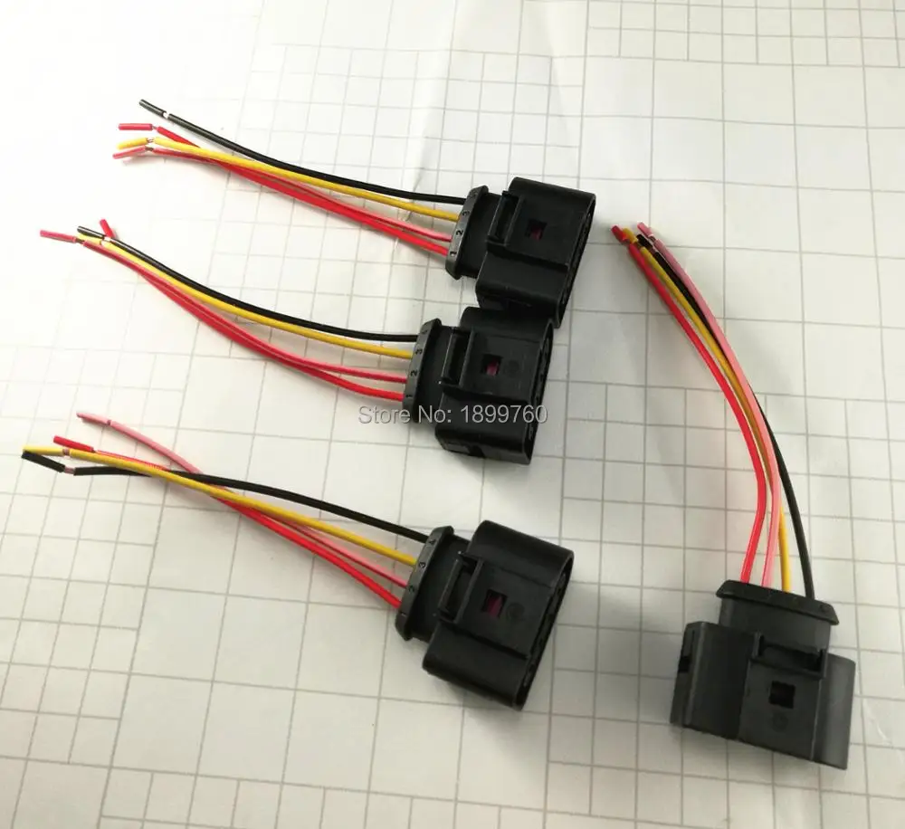

30 Pcs 1J0973724 Ignition Coil Wiring Connector Plug Set for Audi A4 A6 A5 Quattro For VW Passat Golf GTI