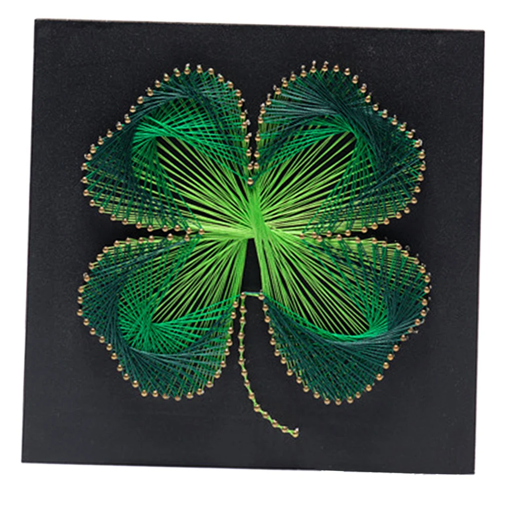 12x12 Inch String Art Lucky Flower Kits Home Decoration DIY Thread Winding Drawing for DIY Kids Beginners Crafts