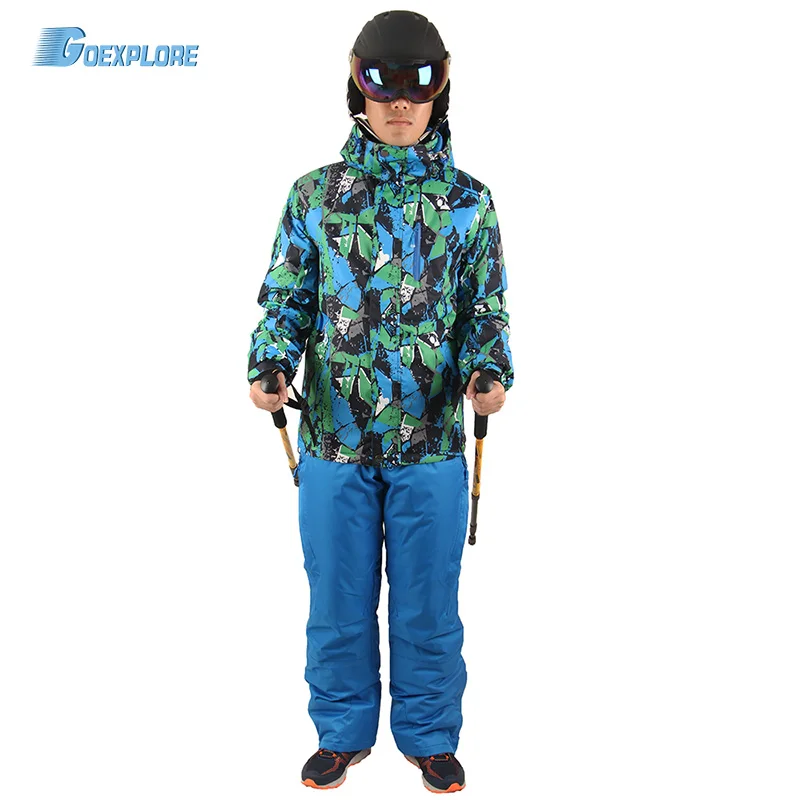 

Goexplore Snowboard Suit male skiing sets waterproof windproof -30 warm outdoor snow clothes ski sets jackets and pants for men