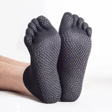 Женские и мужские носки для йоги, в горошек, массажные, противоскользящие носки для пилатеса, профессиональные хлопковые спортивные носки для фитнеса, балета