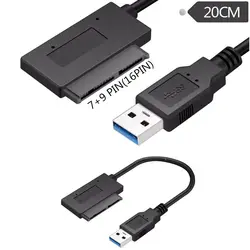 10 шт. 1,8 жесткий диск SSD кабель легко диск USB 3,0 Micro SATA 6gbps 7 9 16 Pin