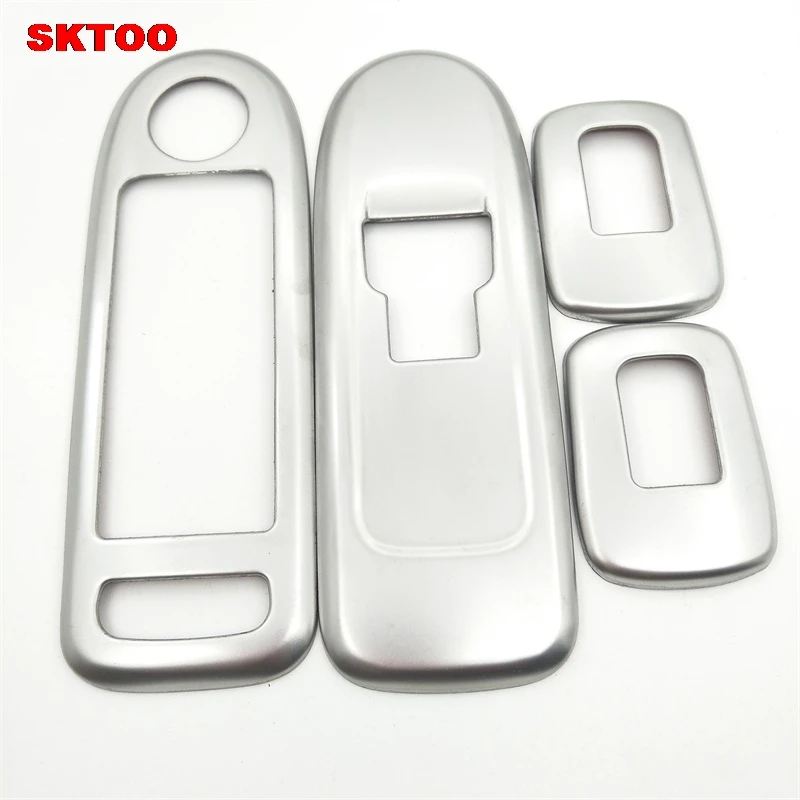 Matte silver 4 шт./компл. Нержавеющая сталь хром Электрический переключатель стеклоподъемника Панель крышка планки Стикеры OEM для peugeot 508 Citroen C5 - Цвет: Matte silver