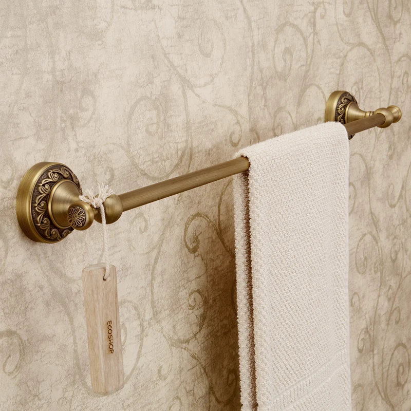 European antique vintage copper towel rack bar hanging single rodin