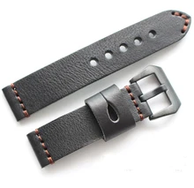 Black buckle 20mm 22mm 24mm 26mm High Quality Men strap Vintage Genuine Leather Big Watchband Brown Watch Straps for Panerai PAM Black buckle 20mm 22mm 24mm 26mm High Quality Men strap Vintage Genuine Leather Big Watchband Brown Watch Straps for Panerai PAM